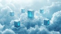 Cloud Computing Network with Server Data Storage Royalty Free Stock Photo